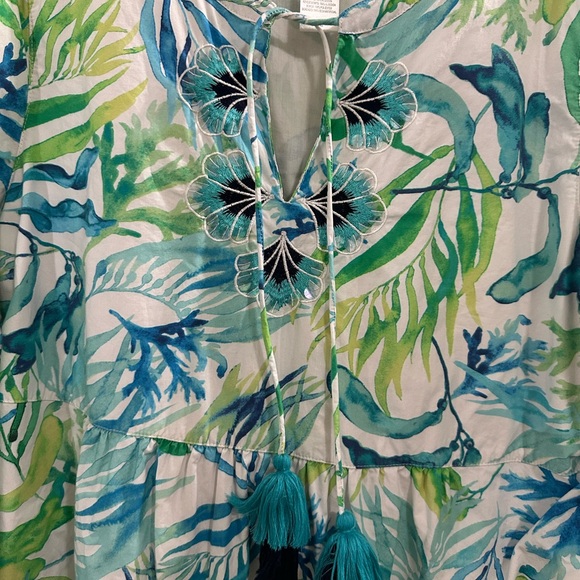 Tommy Bahama Salina Key Sea Fronds Dress Size Large - Picture 4 of 4